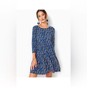 Lilly Pulitzer Geanna “Easy to Spot” Long Sleeve Swing Dress